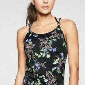NWT Athleta Cross Back Floral Tankini